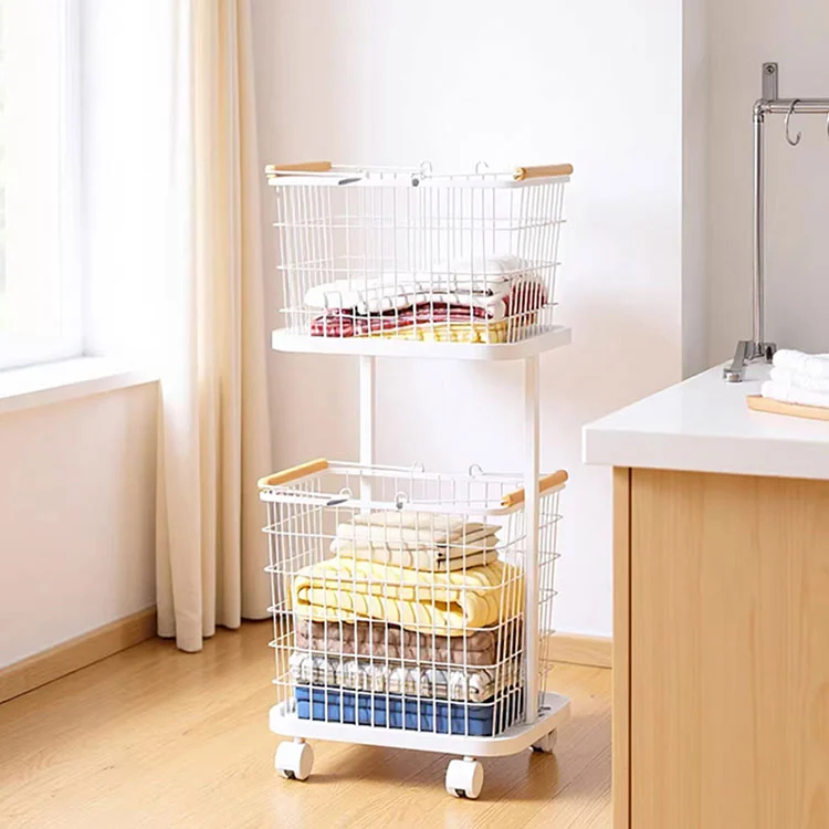 Why Is a Bathroom Storage Iron Laundry Basket with Wheels Essential for Modern Home Organization?