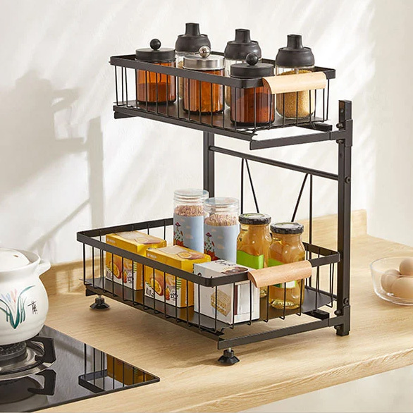 2‑Tier Pull‑Out Kitchen Storage Rack Launched, Bringing Efficient Space‑saving Solutions for Global Household Kitchens 2‑Tier Pull‑Out Kitchen Storage Rack Launched, Bringing Efficient Space‑saving Solutions for Global Household Kitchens