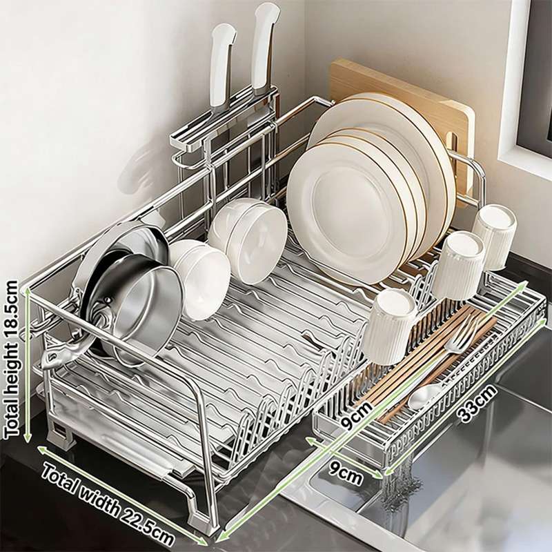 No-Assembly Stainless Steel Dish Rack | Wholesale Benefits