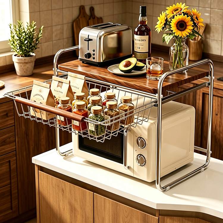 What Makes Countertop Microwave Rack with Slide‑Out Drawer a Smart Kitchen Storage Essential What Makes Countertop Microwave Rack with Slide‑Out Drawer a Smart Kitchen Storage Essential